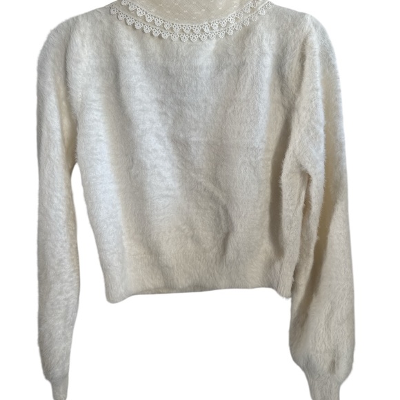 Forever 21 Cream Lace Collar Cardigan – Large – NWT - Picture 5 of 6